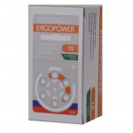 Батарейки, ErgoPower (Эргопауэр) 6 шт ER-002 тип 13 для слуховых аппаратов премиум 1.45V